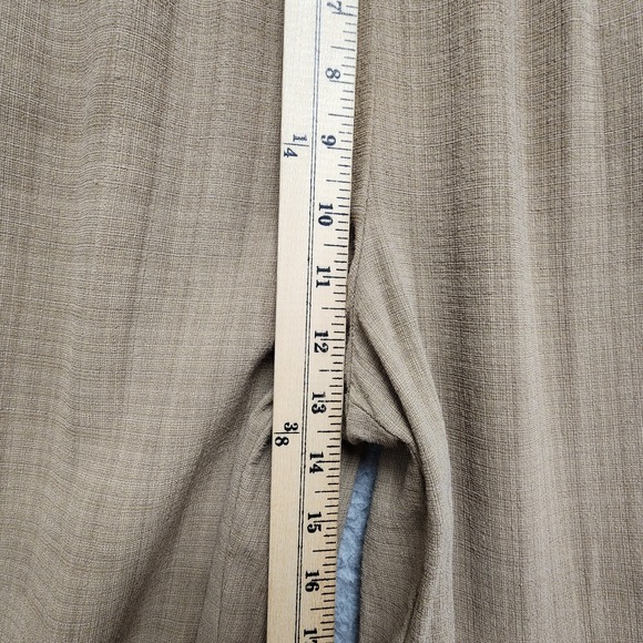 Eileen‎ Fisher Pants Womens L Brown Viscose Linen Nylon Wide Leg Pull On Elastic - Picture 13 of 14